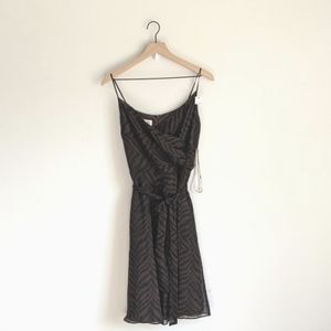 COPY - Talbot's Vintage Brown Black Silk Zebra Print Midi Print Midi Dress